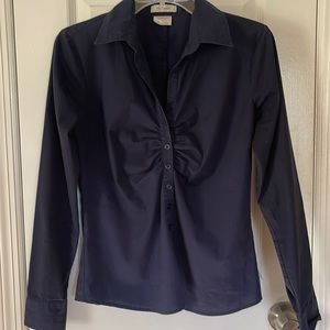 Women’s VanHuesen Navy Blue Blouse -Small Stretch